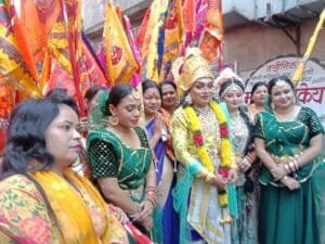 श्री श्याम फाल्गुन एकादशी पर सक्ती में निकली भव्य निशान यात्रा श्री श्याम फाल्गुन एकादशी पर सक्ती में निकली भव्य निशान यात्रा kshititech