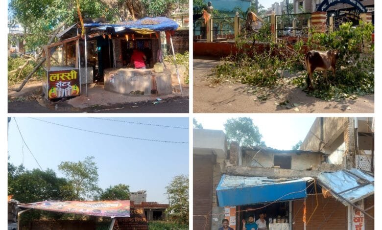 सक्ती नगर में कल शाम तेज हवा ने मचाई तबाही सक्ती नगर में कल शाम तेज हवा ने मचाई तबाही kshititech