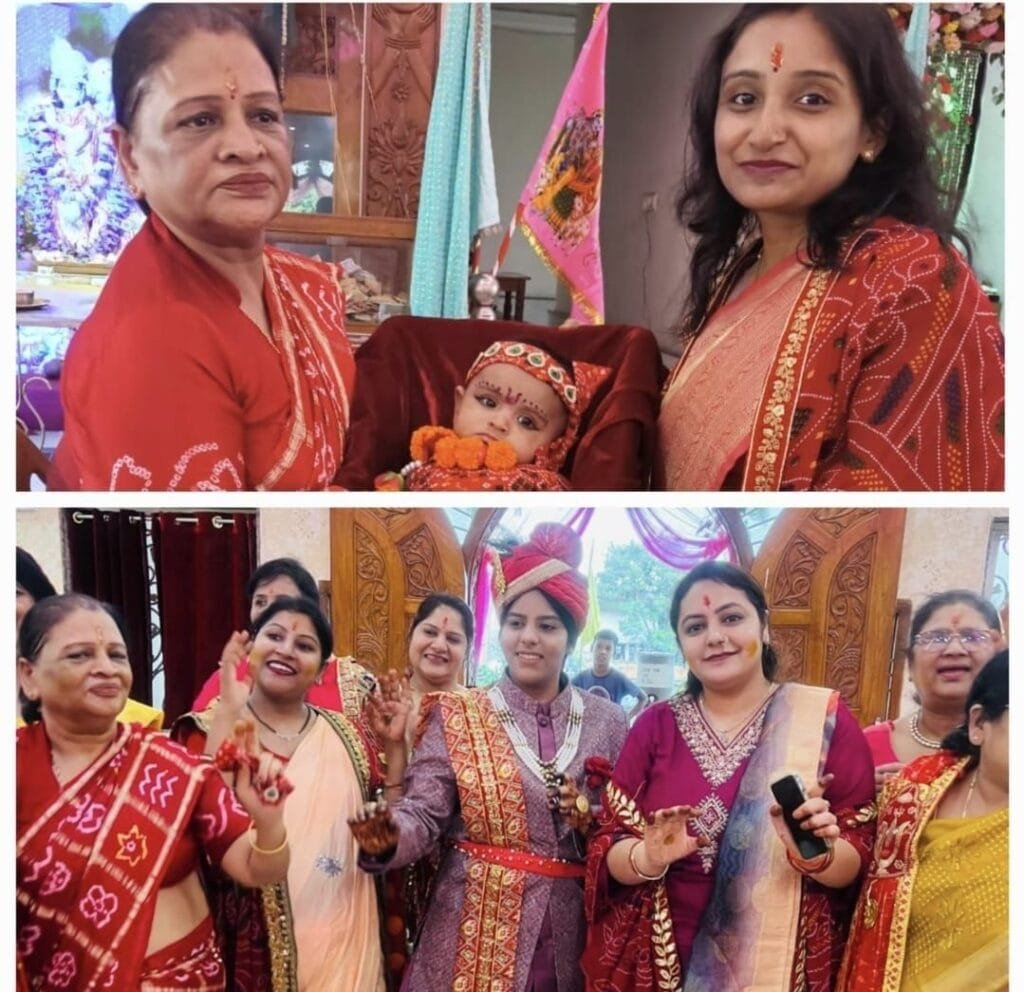 भाद्रपद अमावस्या राधाकृष्ण मंदिर में मारवाड़ी महिलाओं ने किया रानी सती दादी का मंगलपाठ भाद्रपद अमावस्या राधाकृष्ण मंदिर में मारवाड़ी महिलाओं ने किया रानी सती दादी का मंगलपाठ kshititech