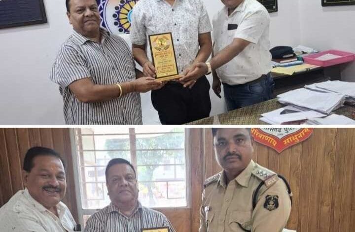 छत्तीसगढ़ जनर्लिस्ट वेलफेयर यूनियन सक्ती जिले के पदाधिकारियो ने की एसडीओ पुलिस एवं टीआई साहब से मुलाकात,साइबर क्राइम संबंधी मामलों पर लगाम कसने और प्रयास करने के लिए दिए सुझाव छत्तीसगढ़ जनर्लिस्ट वेलफेयर यूनियन सक्ती जिले के पदाधिकारियो ने की एसडीओ पुलिस एवं टीआई साहब से मुलाकात,साइबर क्राइम संबंधी मामलों पर लगाम कसने और प्रयास करने के लिए दिए सुझाव kshititech