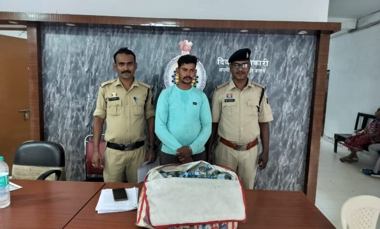 अवैध रूप से देशी प्लेन शराब रखने वाला आरोपी 61 नग के साथ किया गिरफ्तार अवैध रूप से देशी प्लेन शराब रखने वाला आरोपी 61 नग के साथ किया गिरफ्तार kshititech